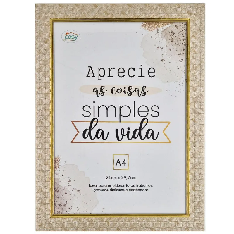 Porta Certificado Decorativo A4 21x29,7cm em Plástico Fu Xing