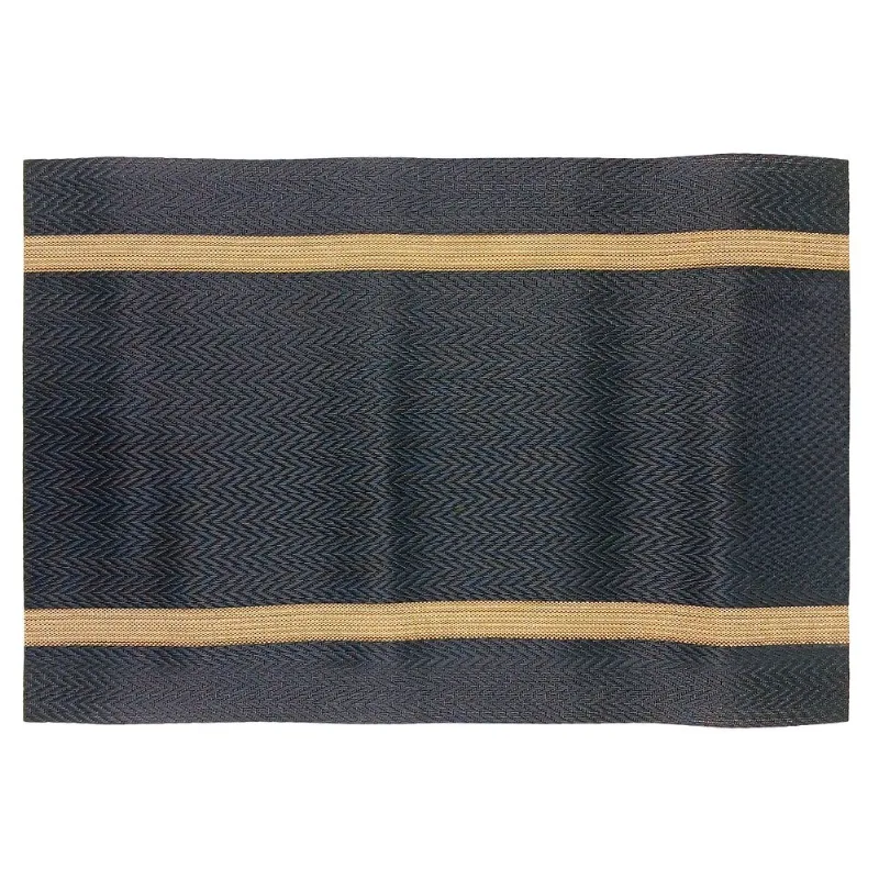 Jogo Americano Retangular 30x45cm em Plástico Fu Xing-Preto