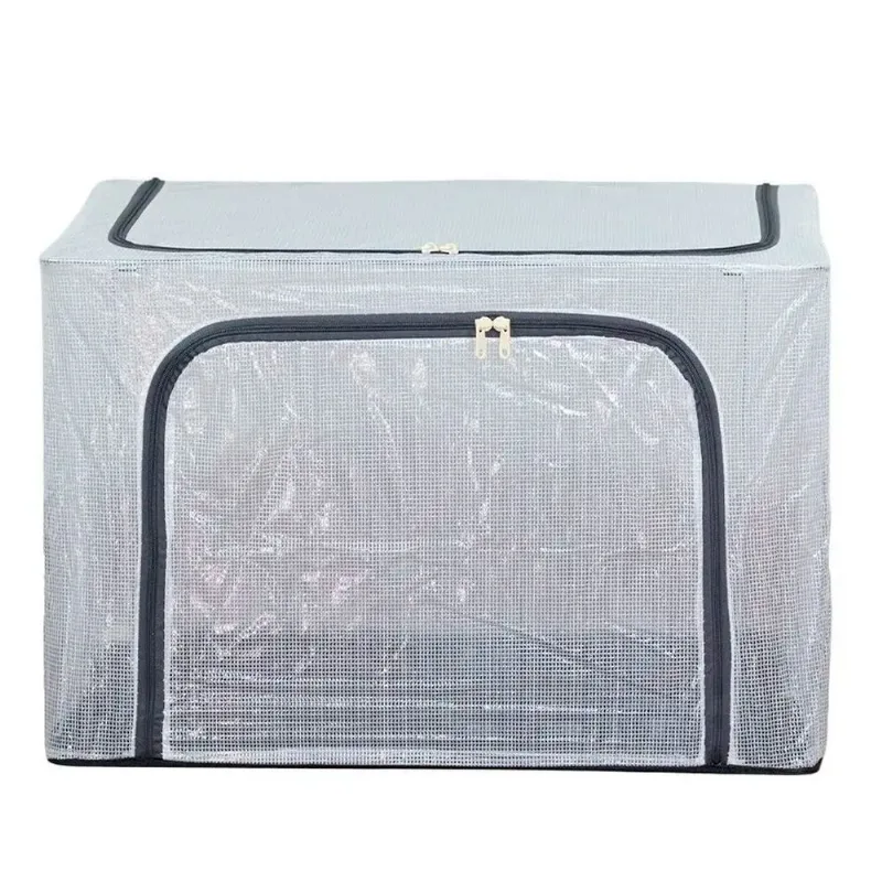 Caixa Organizadora C/ Zíper 50x40cm em Plástico Fu Xing