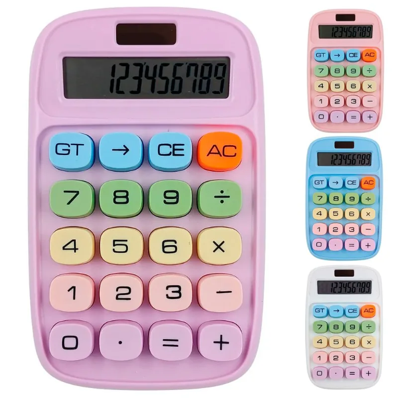Calculadora de Mesa Color 10 Dígitos 9x14,5cm em Plástico Fu Xing - SORTIDOS
