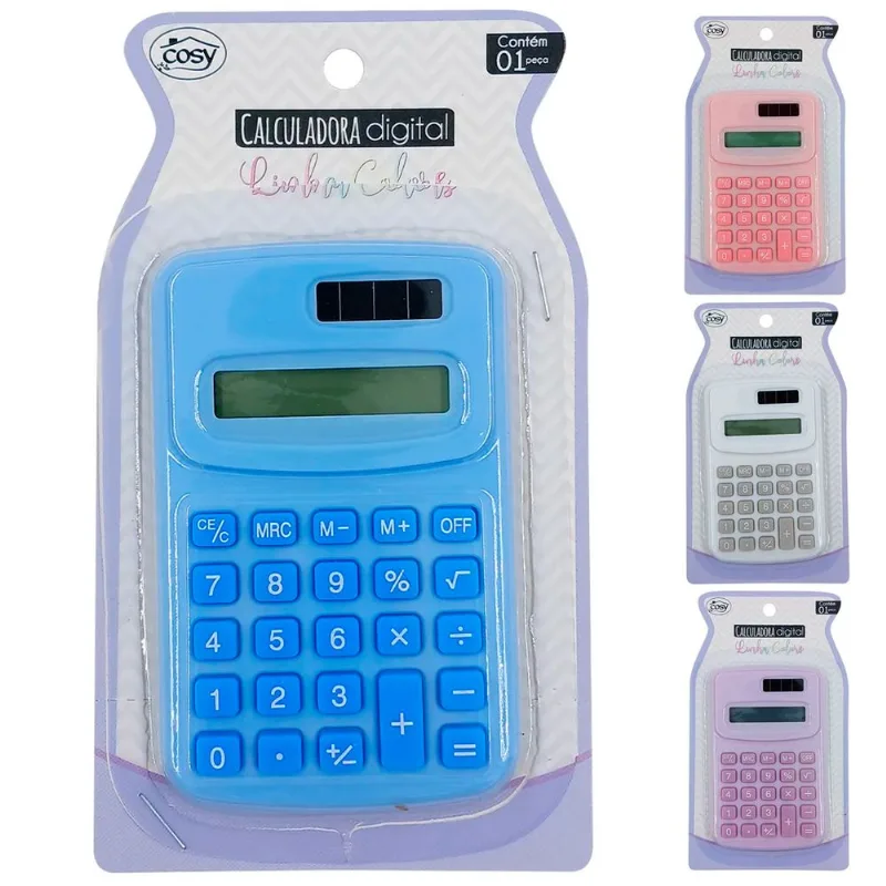 Calculadora Color 9,5x6cm em Plástico Fu Xing SORTIDOS