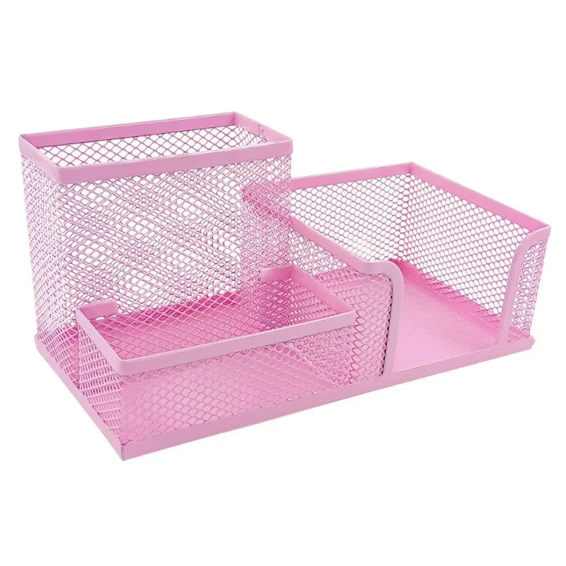 Porta Caneta Aramado 20,5x10,5cm em Metal Fu Xing-Rosa