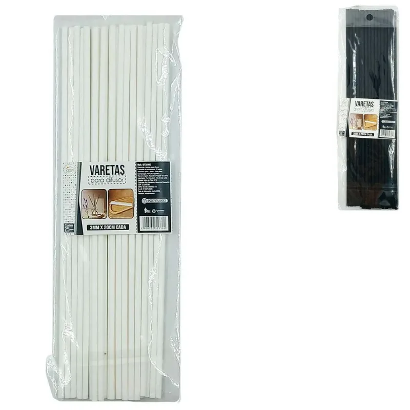 Varetas P/ Difusor 25 Peças 20cm em Fibra de Algodão Fu Xing SORTIDOS