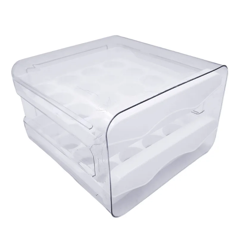 Organizador de Ovos C/ 2 Gavetas 14,5x20cm em Plástico Fu Xing