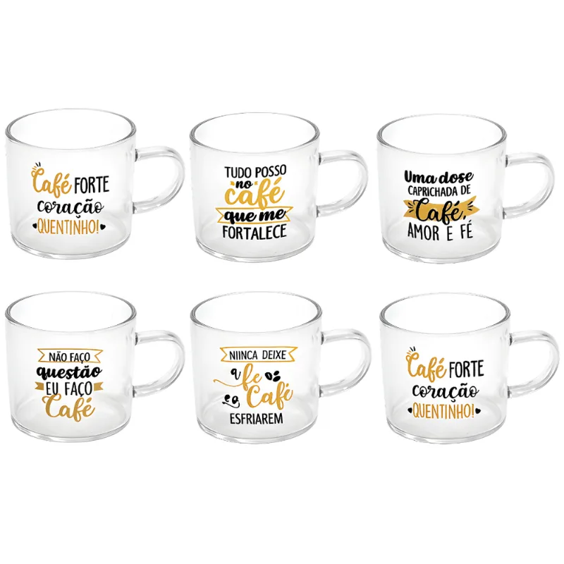 Caneca de Vidro Cafézinho 80ml - Cosy UNICA