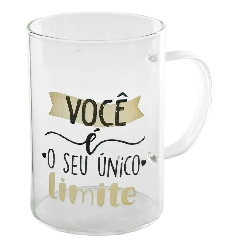 Caneca Sorte Do Dia 350ml em Vidro Fu Xing-Modelo 1 Você é