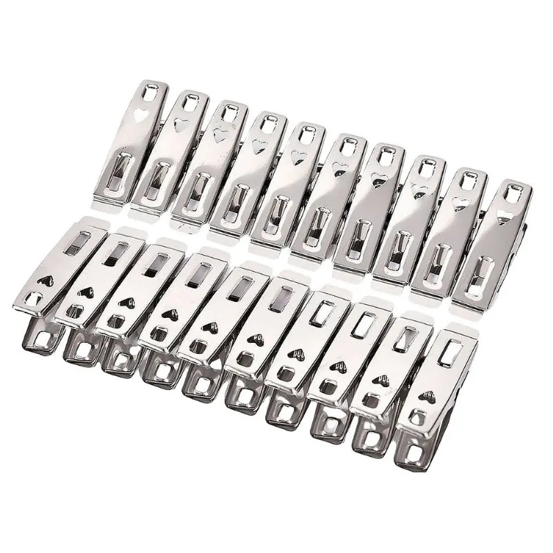 Kit Prendedores Multiuso 20 Peças em Metal Fu Xing