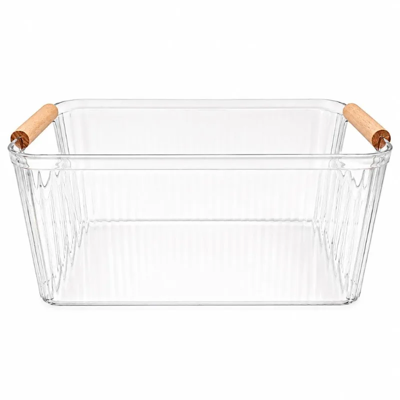 Organizador C/ Alça Bambu 28x18cm em Plástico Fu Xing