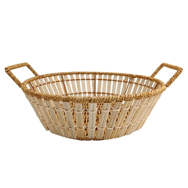 Cesto Redondo C/ Alça 27cm em Bambu Fu Xing