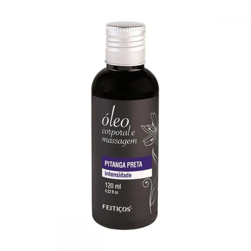 Óleo Para Massagem Intensidade Pitanga Preta Feitiços De 120ml