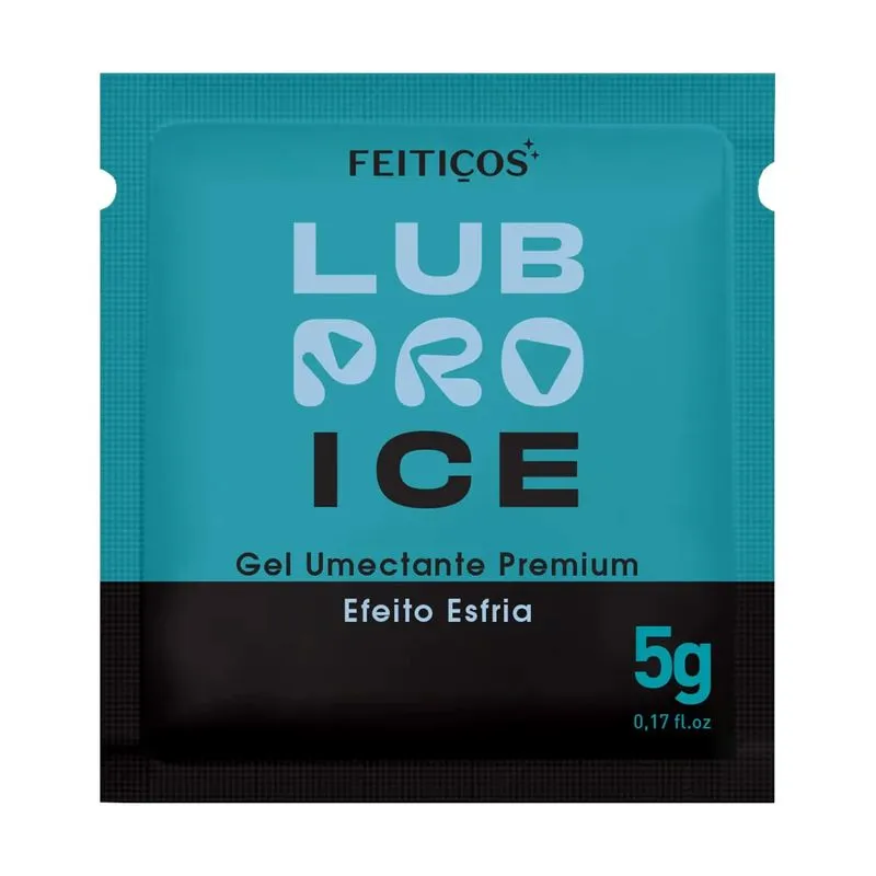 Sachê LubPro Ice Premium Lubrificante Efeito Gelado 5g Feitiços
