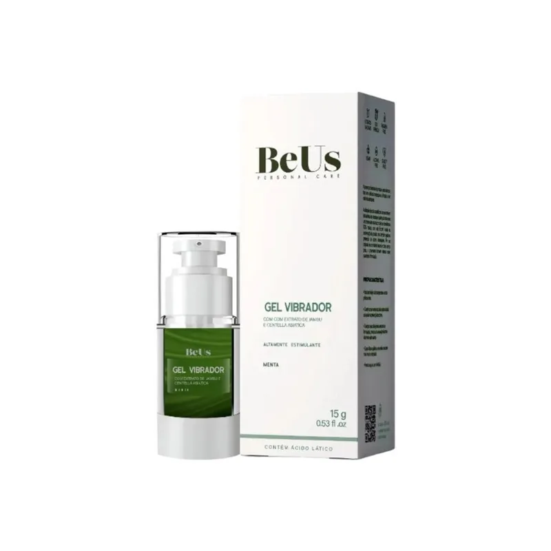 Gel Vibrador com Extrato de Jambu e Centella Asiatica sabor Menta 15g BeUs GEL VIBRADOR BEUS C/EXTRATO DE JAMBU E C