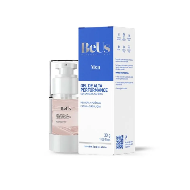 Gel Alta Performance Masculino com Extratos Naturais 30g BeUs GEL ALTA PERFORMANCE BEUS C/EXTRATOS NAT