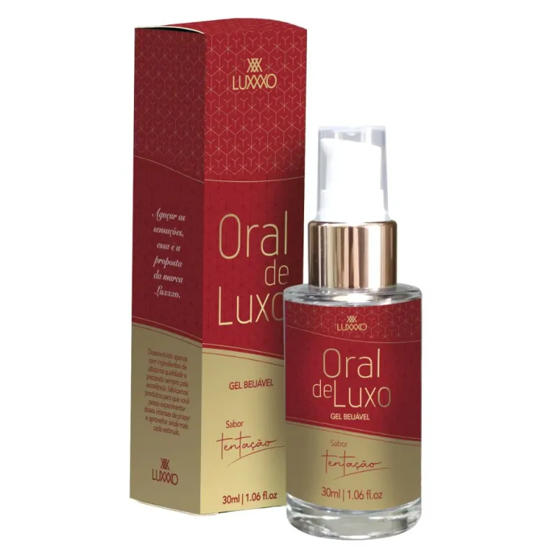 ORAL DE LUXO - Gel Térmico Beijável Sabor Morango (Sabor Tentação) LUXXXO - 30g
