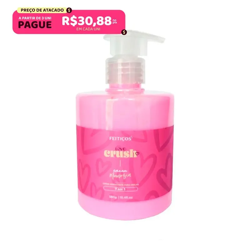 Love Crush Momozin Cream Creme Hidratante para Virilha 7 em 1 380g Feitiços