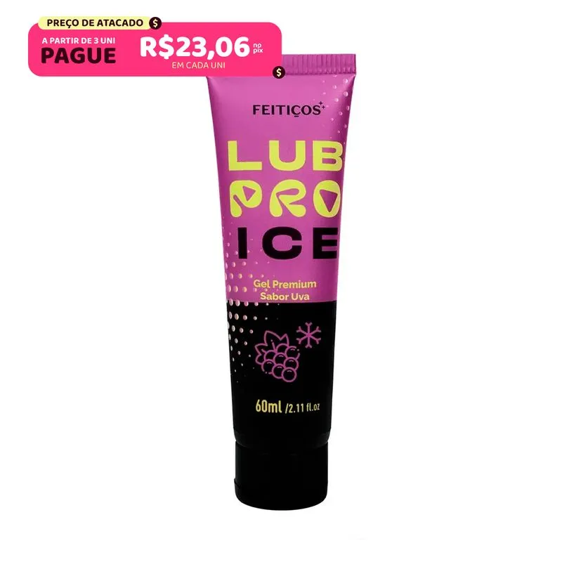 LubPro Ice Premium Lubrificante Íntimo com Sabor 60ml Feitiços Aromáticos