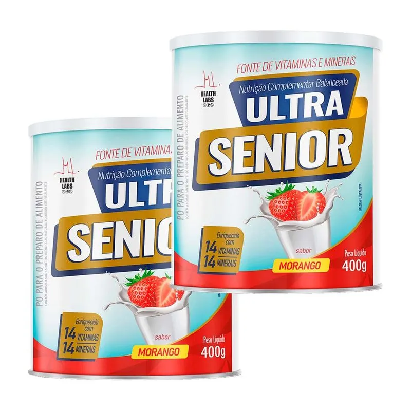Kit 2 und Ultra Senior Morango 400g - Healt Labs