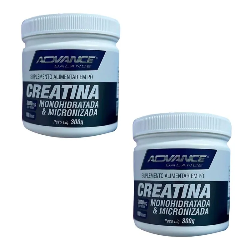 Kit 2 Creatina Advance Monohidratada e Micronizada 99% Pureza 300g
