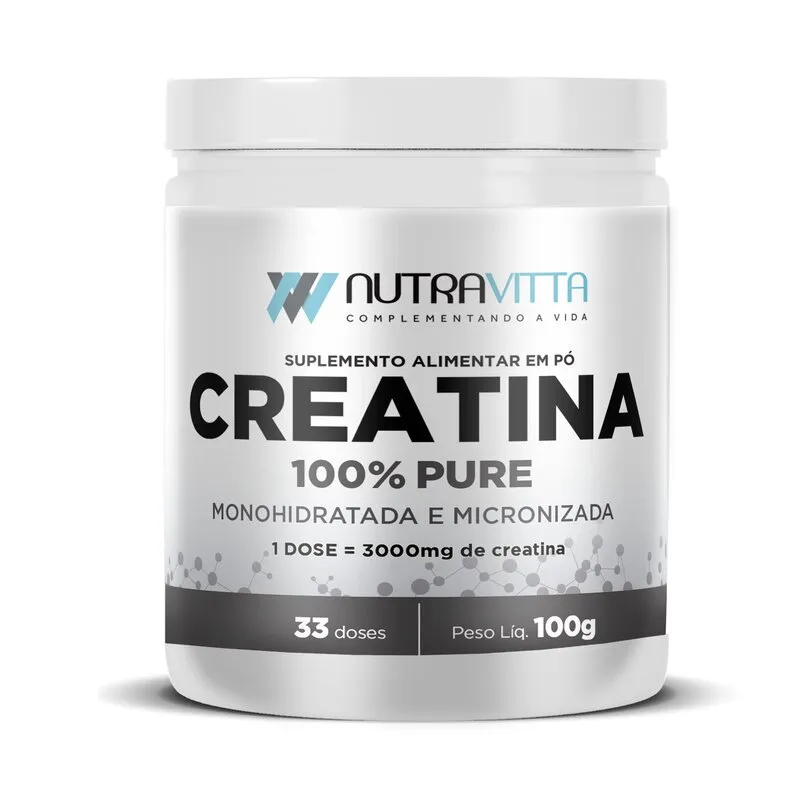 Nutravitta Creatina 100% Pure 100g Sorocaps NUTRA VITTA CREATINA 100% PURE 100G