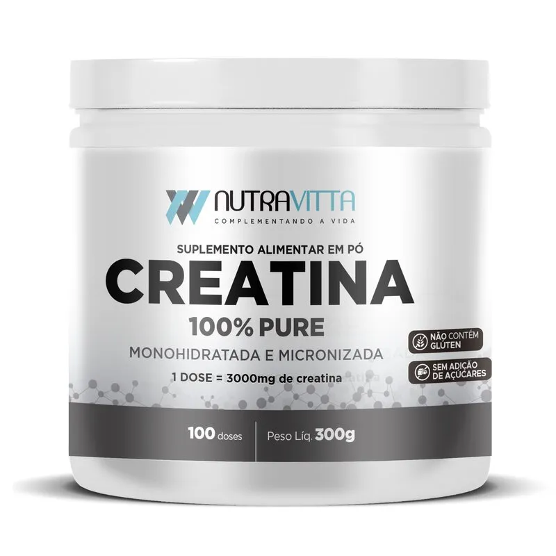 Nutravitta Creatina 100% Pure 300g Sorocaps NUTRA VITTA CREATINA 100% PURE 300G