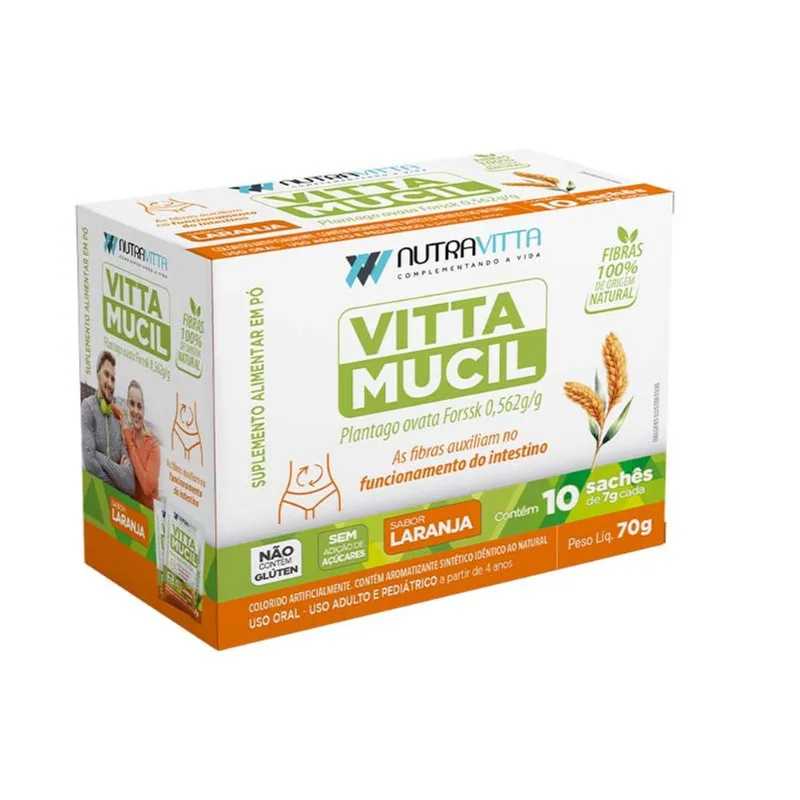 Nutravitta Mucil 10 Sachês Laranja Sorocaps NUTRA VITTA MUCIL 10SACHES LARANJA