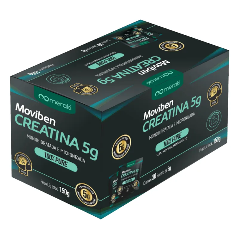 Creatina Moviben 100% Pure Com 30 Sachês de 5g Cada