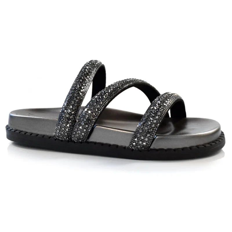 Sandália Flat Feminina Suzzara Cinza 60.019 34