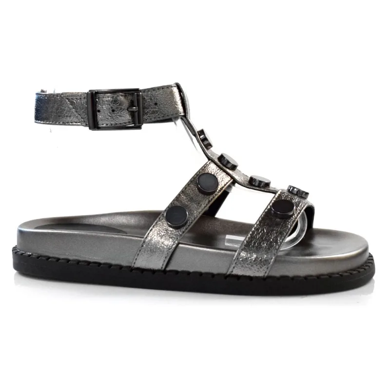 Sandália Flat Feminina Suzzara Prata 60.024 37