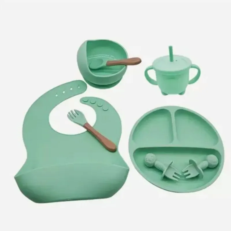 Kit Silicone Introdução Alimentar Verde 10 Peças Bm 36