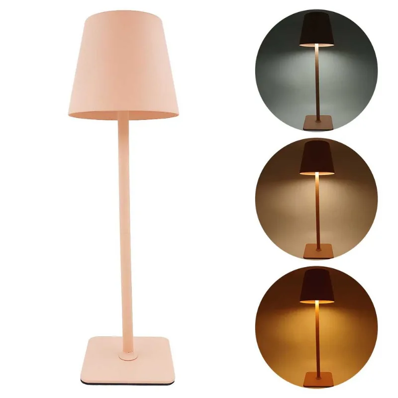 Luminária de Mesa Decorativa 35cm em Metal BM36-Rosa