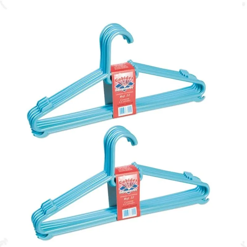Kit 10 Cabide Infantil Bebe Azul 30x13,5 Reforçado