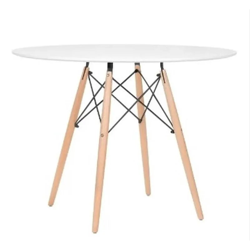 Mesa de Jantar Redonda Eames Eiffel 100cm branca