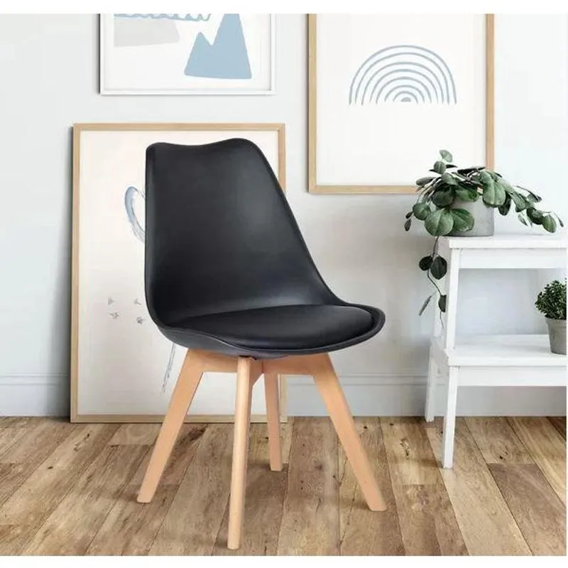Cadeiras Leda Saarinen Wood Preta