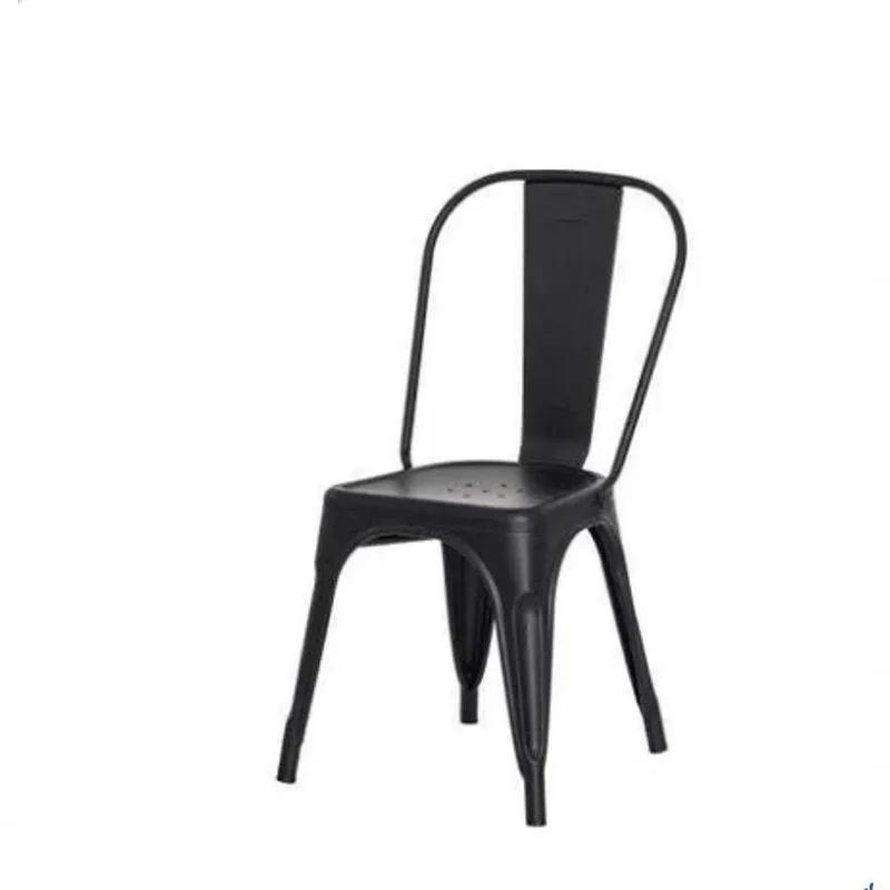 Cadeira Tolix Iron Aço Carbono Industrial - Preto