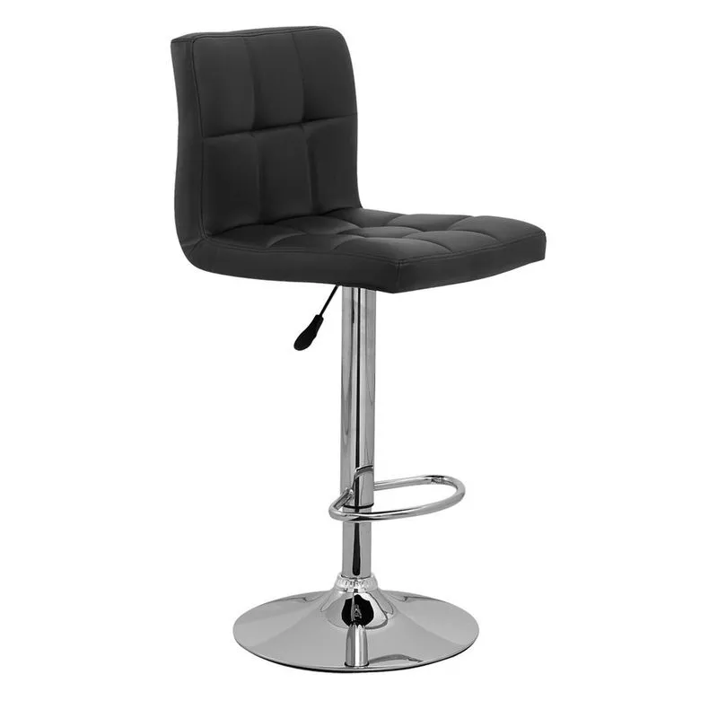 Kit com 4 Banquetas Gomos Confort, Giratoria, com Regulagem de Altura Preta