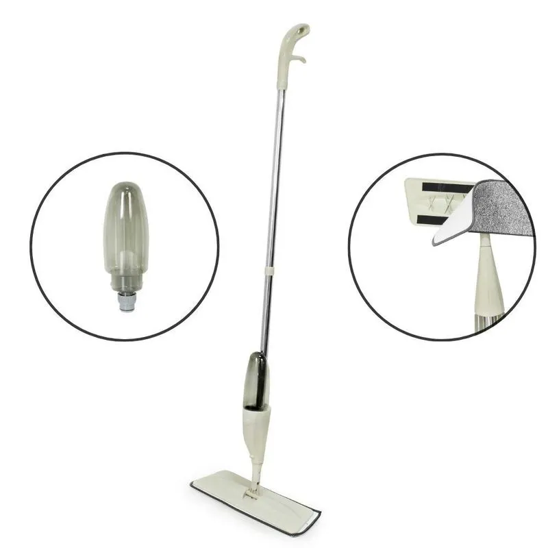 Rodo Mop Spray Multiuso Com Reservatório Lava E Seca - Bege