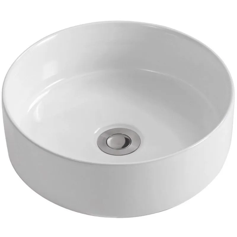 Cuba Pia De Apoio Redonda Para Banheiro/lavabo 31cm Oslo Zagonel Louças - Branco
