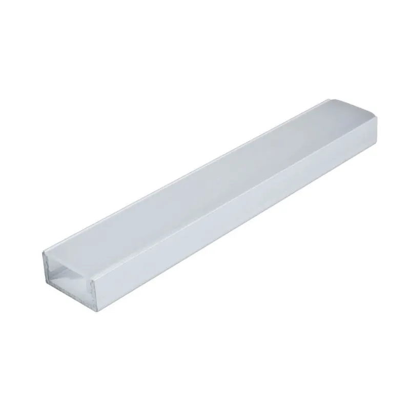 Perfil Led Sobrepor Em Alumínio Com Difusor De Led 17x8mm Cor Branco Metragem 1m