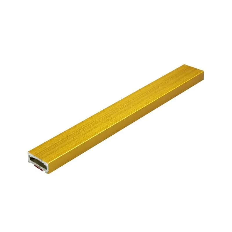 Filete Arda Autocolante Em Alumínio 12mm X 5mm - Homeney Cor Ouro Fosco Metragem 1m