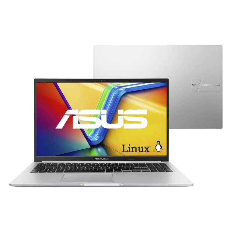 Notebook ASUS Vivobook 15 M1502YA AMD Ryzen 7 7730U 16GB Ram 1TB SSD Linux KeepOS 15,6" FHD Cool Silver - NJ493 - Asus
