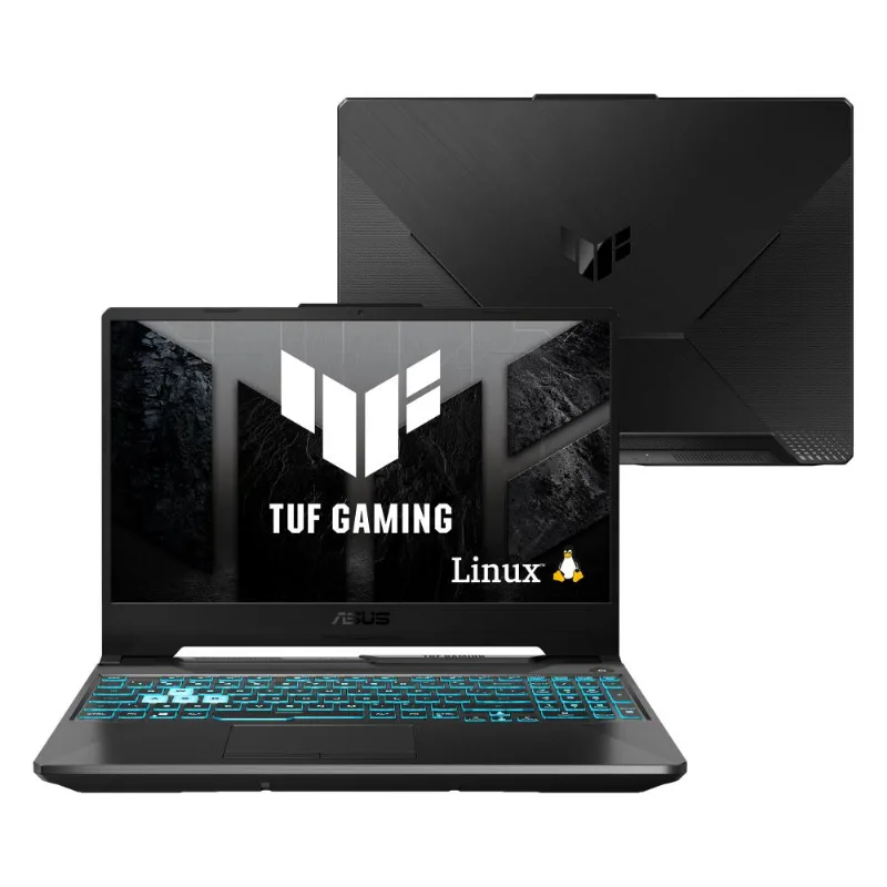 Notebook ASUS TUF Gaming A15 FA506NCG RTX 3050 AMD Ryzen 7 7445HS 8GB RAM 512GB SSD Linux KeepOS Tela 15,6" FHD 144Hz Graphite Black - HN216 - Asus