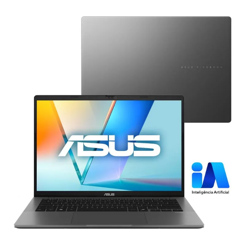 Notebook Asus Vivobook S14 S3407CA Intel Core Ultra 5 225H 32GB RAM 1TB SSD Windows 11 Tela 14" LED FHD Silver - LY115W