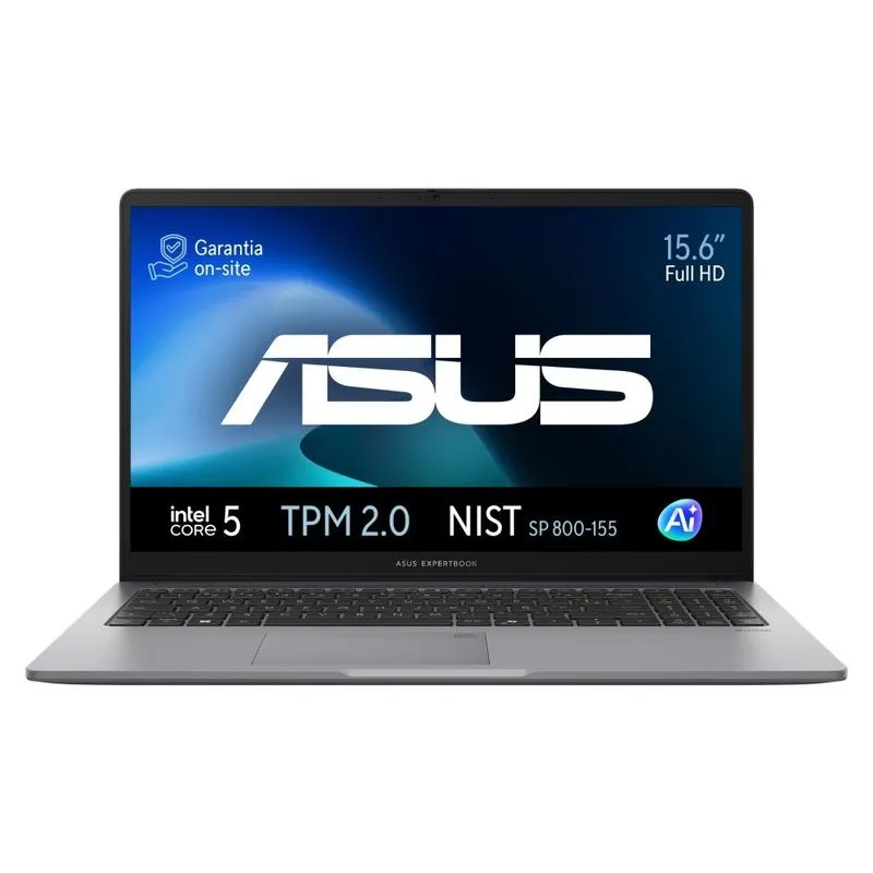 Notebook ASUS ExpertBook P1 P1503CVA_BR,Intel Core5,8GB RAM 512 GB,Windows11 Home,Tela 15.6, Misty Grey-S70002W