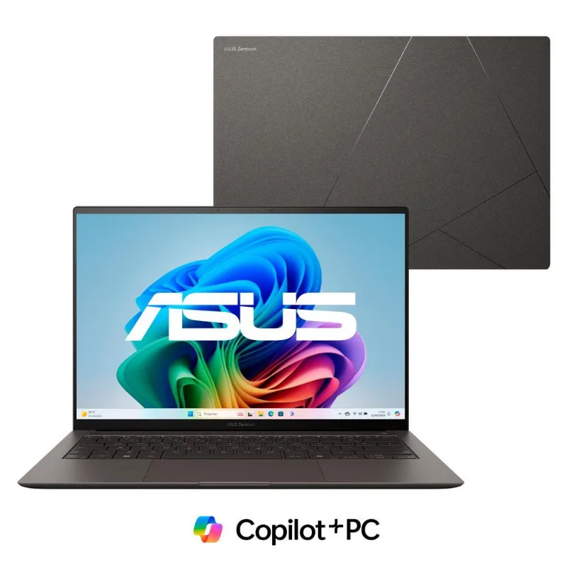 Notebook Asus Zenbook S14, Intel Core Ultra 7 256 V, 16GB, 1TB SSD, Windows 11 Home, 14 OLED, Zumaia Gray, Copilot+ PC - Asus
