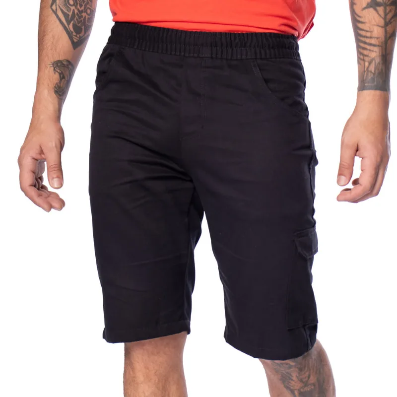 Bermuda Masculina Amil Sarja Cargo Preto - XGG
