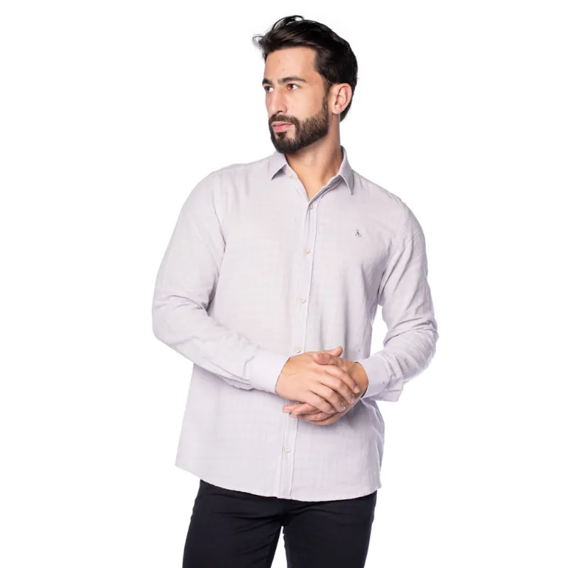 Camisa Masculina Amil Comfort Cinza - 3