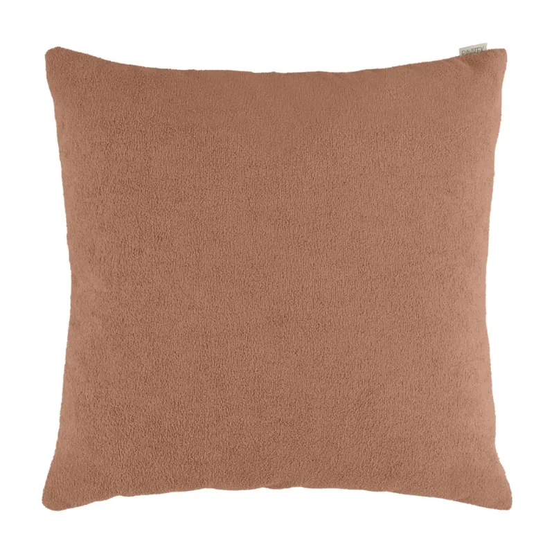 Capa de Almofada Bouclé Deluxe com Zíper Invisível 42cm x 42cm Toque Extra Macio Terracota