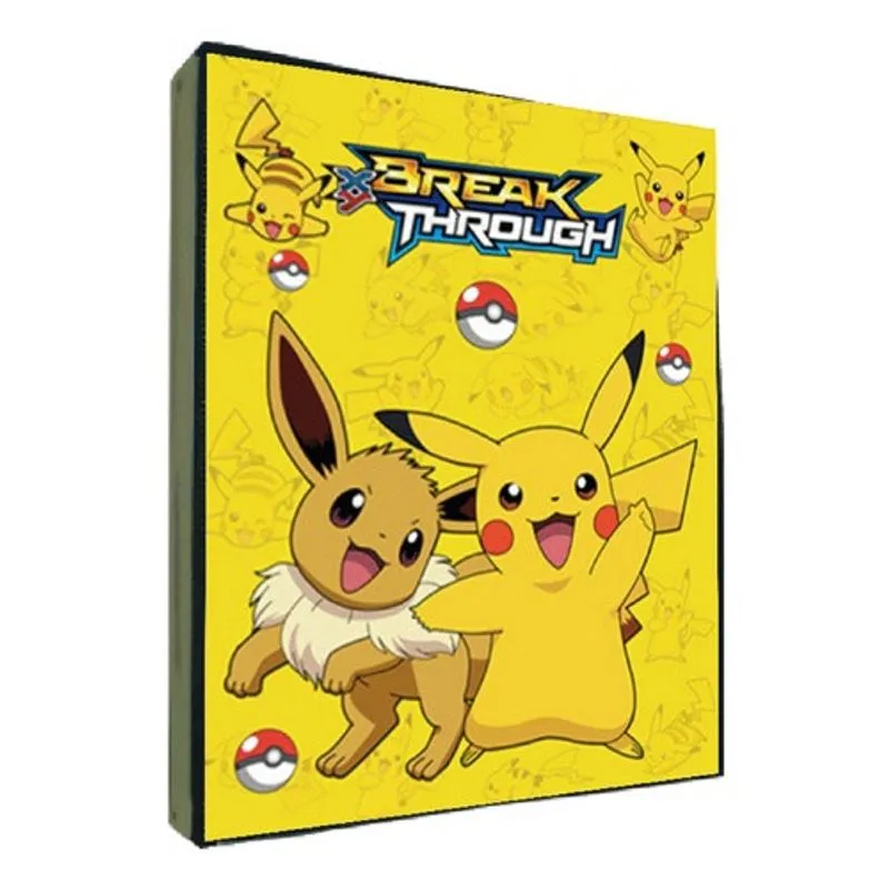 Pikachu Eevee Album Pokemon Capa Dura Porta 900 Cartas Cards