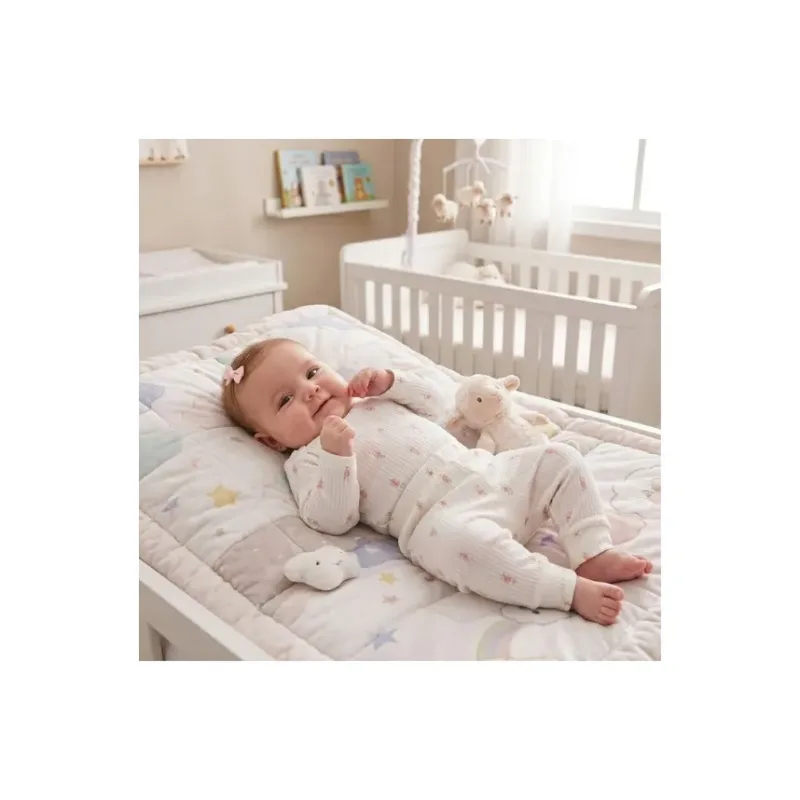 Conjunto Estampado Canelado 100% algodão Menina Floral Tam M