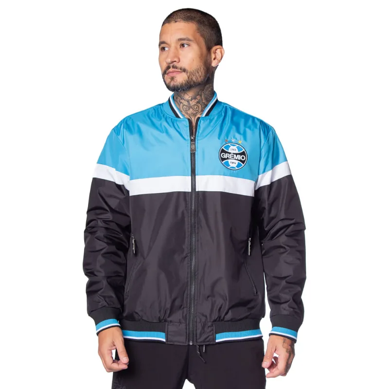 Jaqueta Bomber Masculina Legend Grêmio Preto/azul - 3G